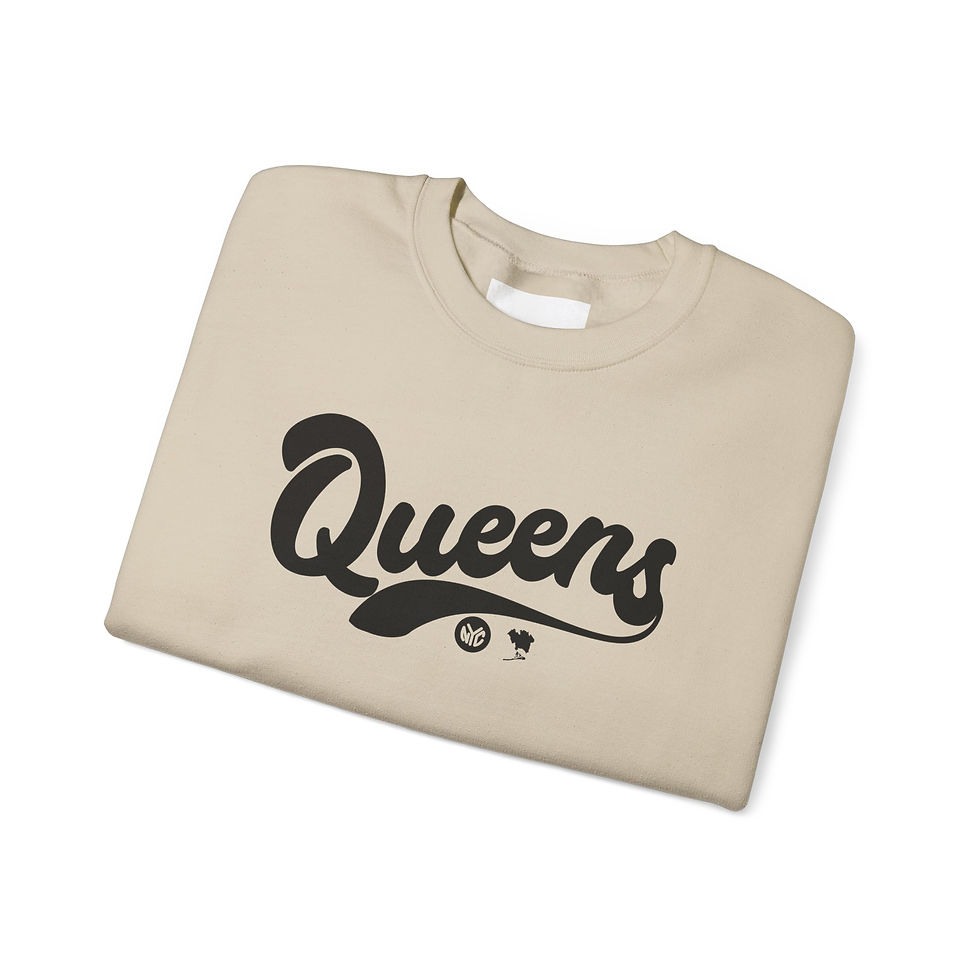 Thumbnail: Queens on the Map Crewneck Sand 