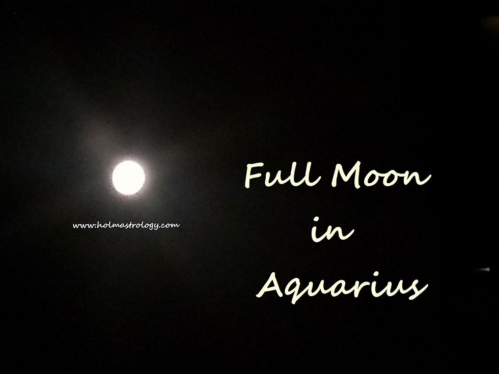 Be ready for change as a result of this Full Moon in Aquarius which is likely linked with fellowship and awareness. Brotherhood and new beginnings sometimes come to us when they are unexpected, and over time, they may change our course.