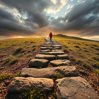 So, one step forward and then another. See what lies ahead without expectation. Do what needs to be done. One step back may open a door to allow two easy steps forward.