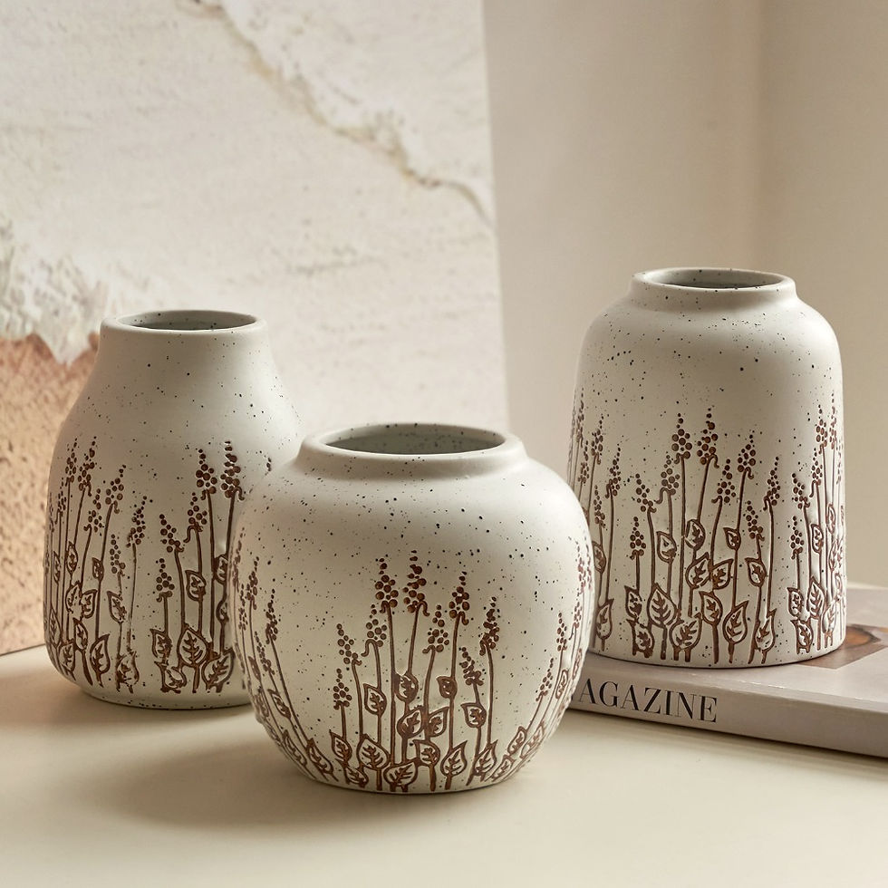 Miniatura: Vaso pequeno de cerâmica estilo campestre, ideal para lavanda, decoração e hidra