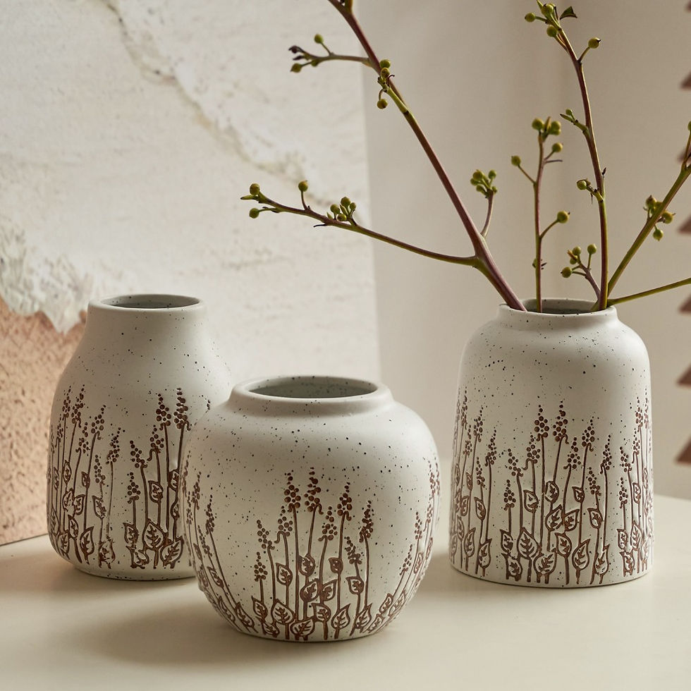 Miniatura: Vaso pequeno de cerâmica estilo campestre, ideal para lavanda, decoração e hidra