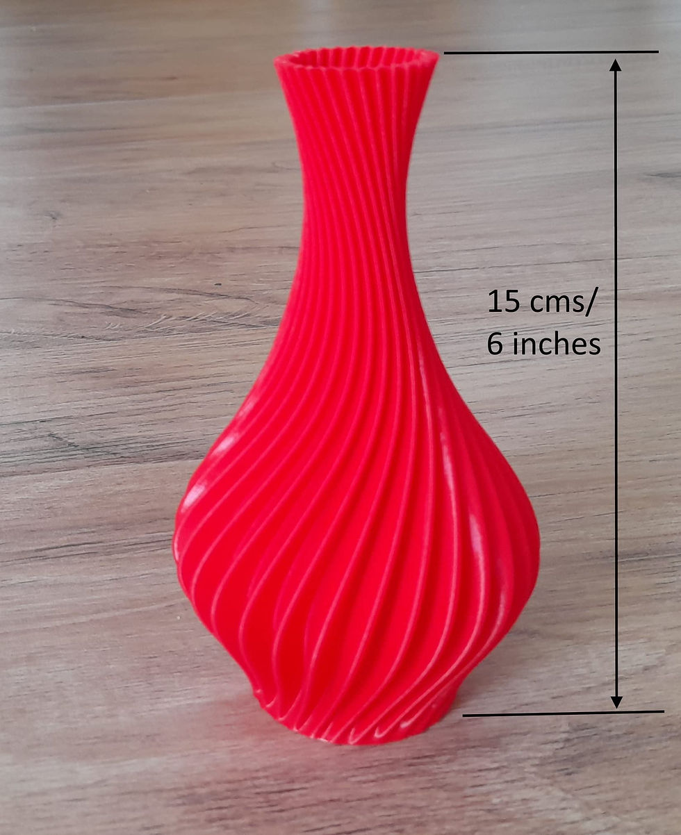 Thumbnail: Spiral Dry Flower Vase, Table Top/Shelf Decor :Plastic: 6 Inches Tall