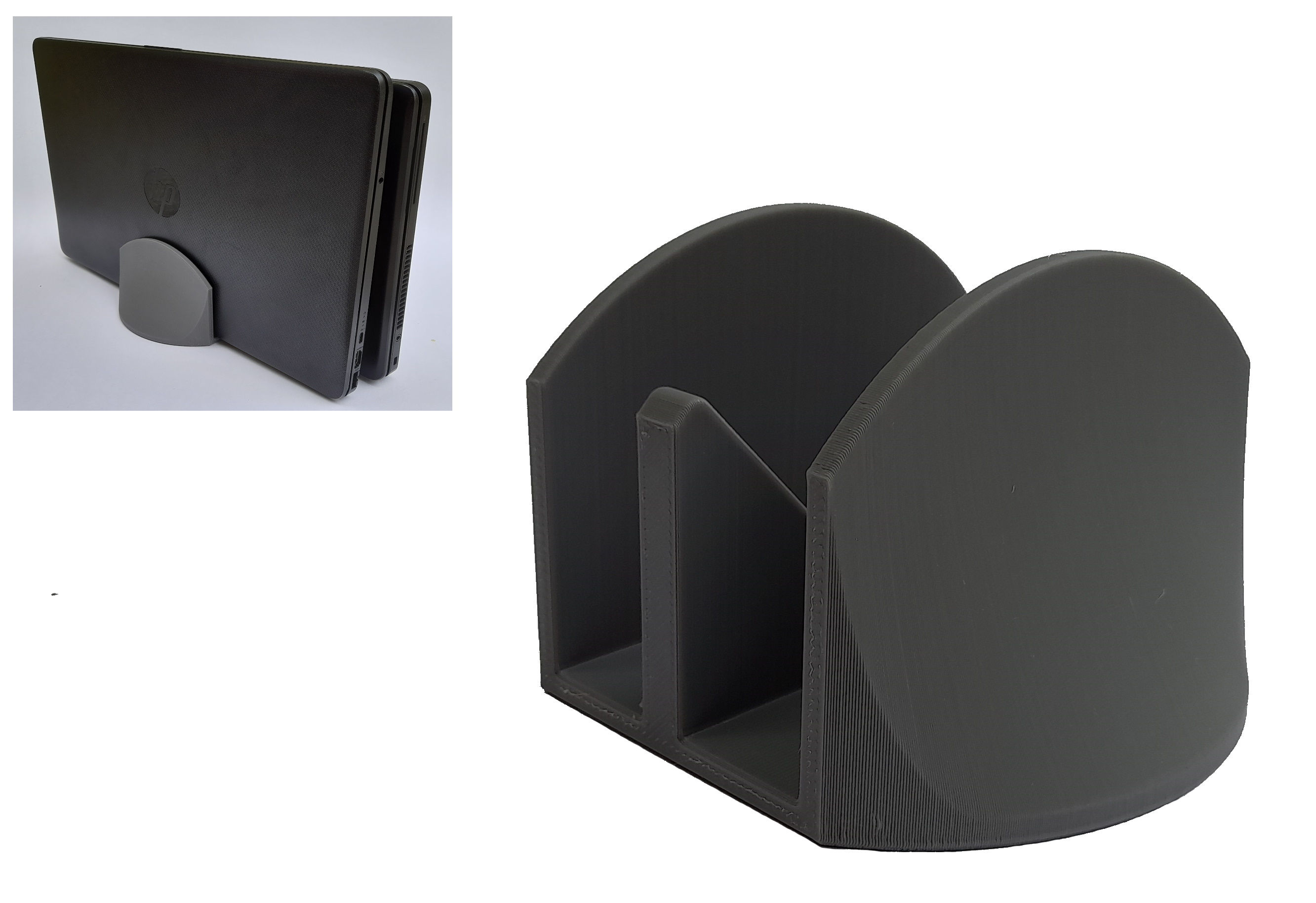 Vertical Laptop stand, Dual laptop holder for desk