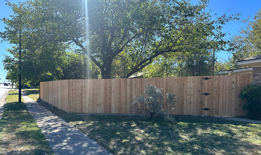 custom western red cedar fence replacement in Springtown, TX
