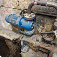 Broken Asbestos Lagged Pipe