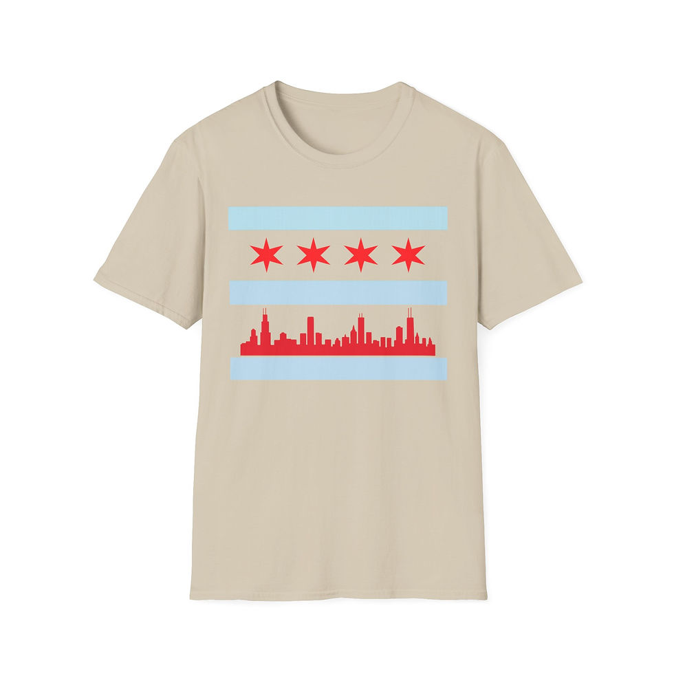 Thumbnail: Chicago Skyline Unisex Softstyle T-Shirt | Casual Outfit, City Pride