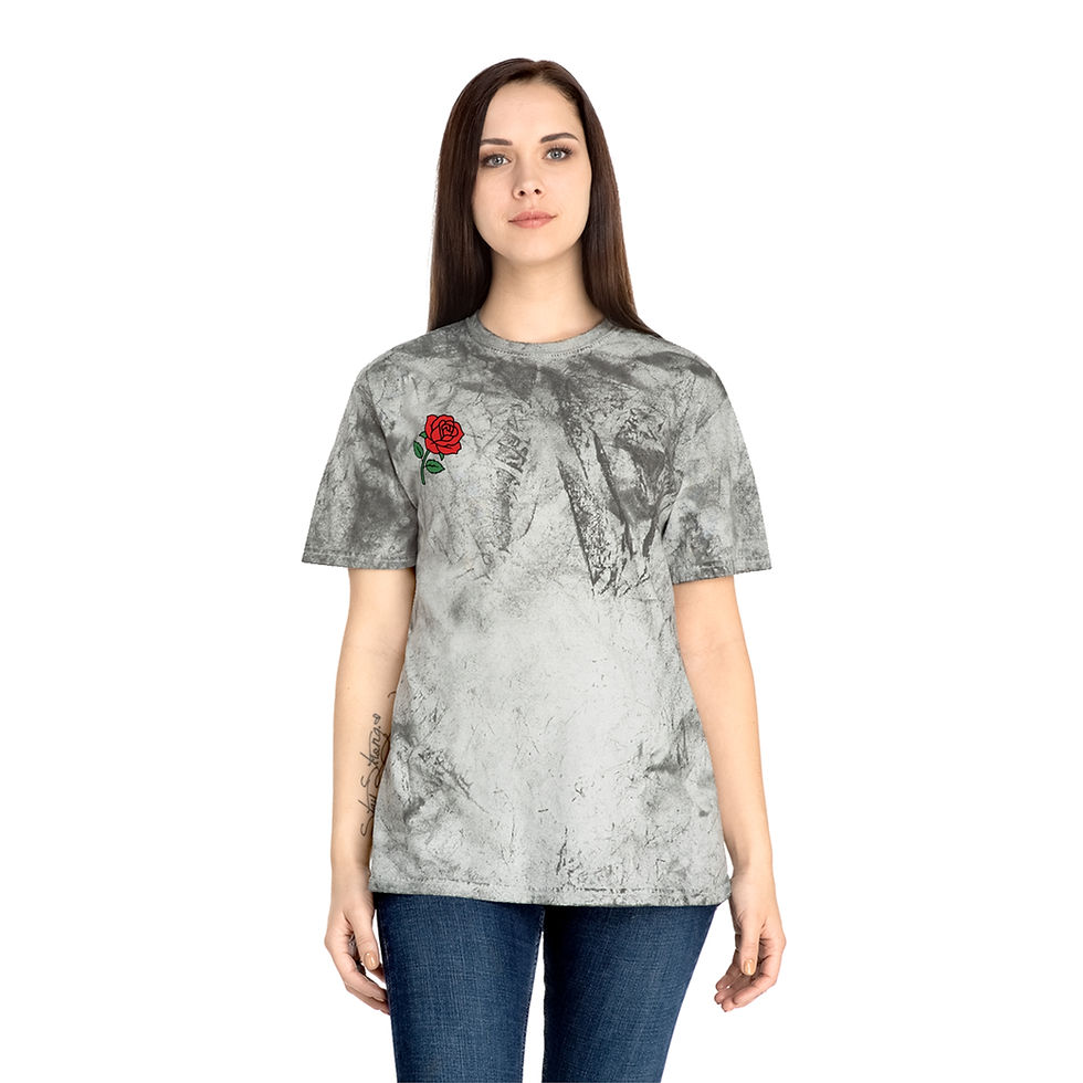 Thumbnail: Color Blast T-Shirt with Floral Design, Unisex Summer Tee