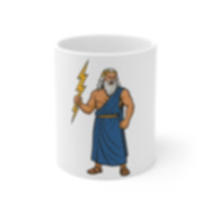 Zeus Lightning Mug — Greek God Coffee Cup (11 oz)