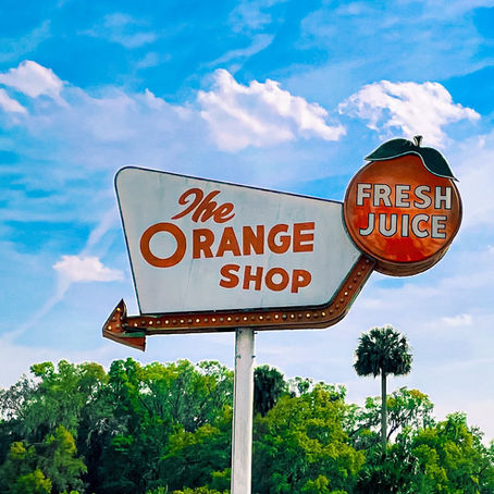 The Orange Shop's Old Florida Sign