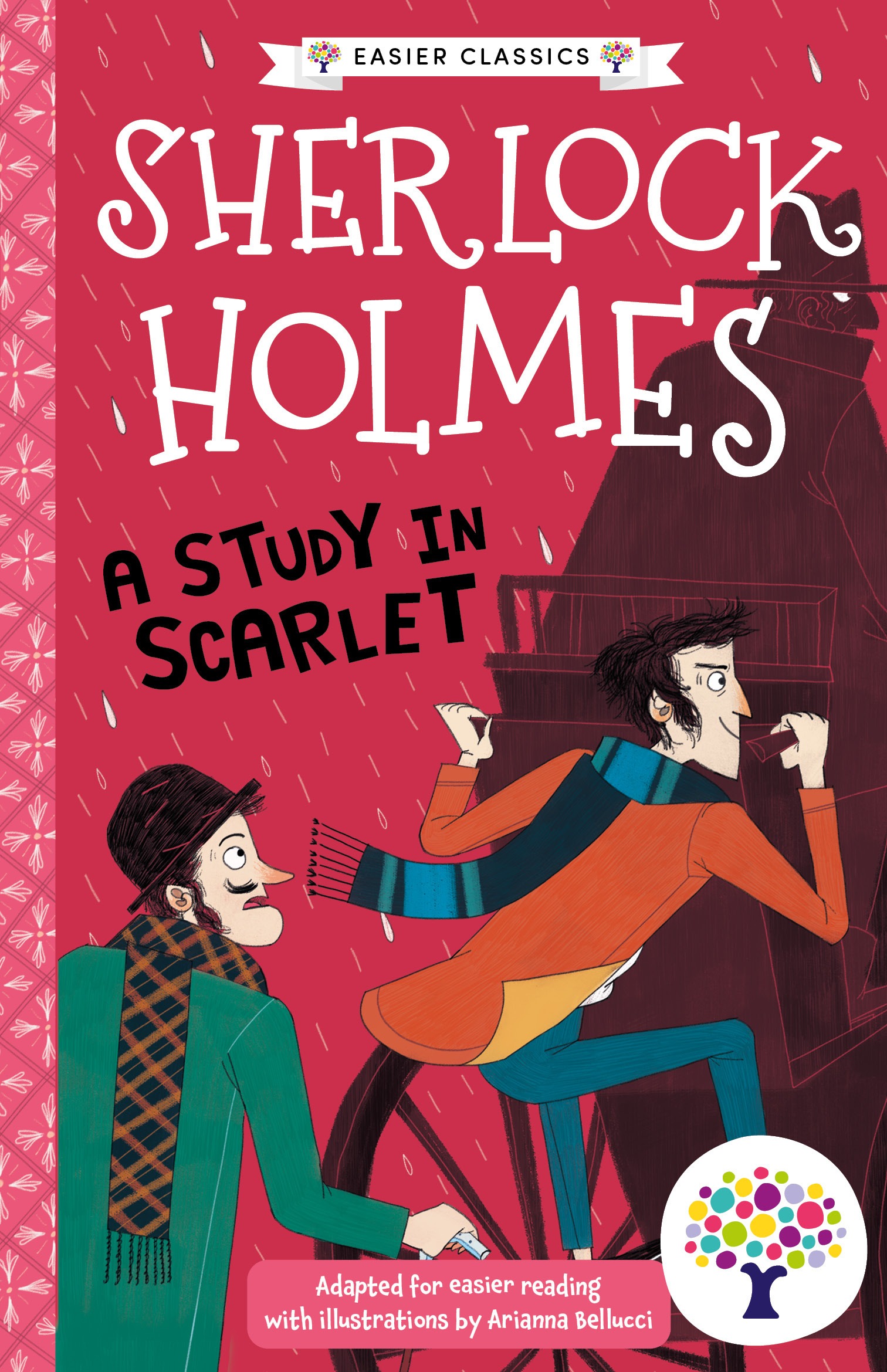 Front cover of A Study in Scarlet: Accessible Easier Edition by Arthur Conan Doyle, illustrated by Arianna Bellucci