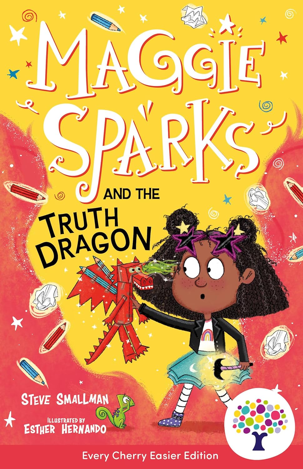 Front cover of Maggie Sparks and the Truth Dragon: Accessible Easier Edition by Steve Smallman, illustrated by Esther Hernando