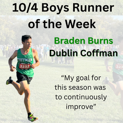 Week of 10/4 Boys' Runner of the Week