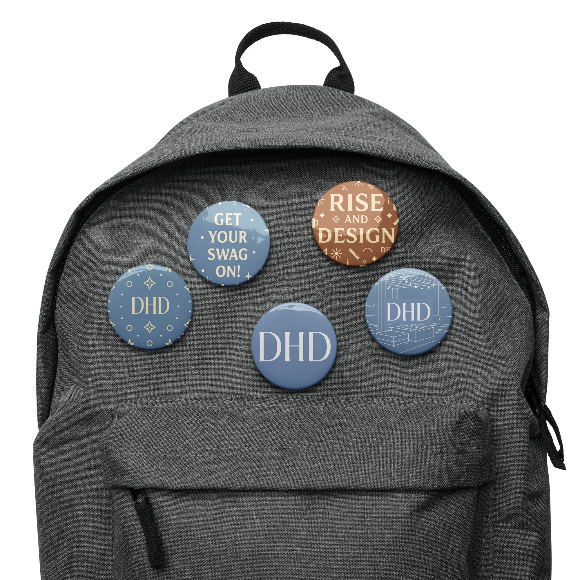 Set of pin buttons