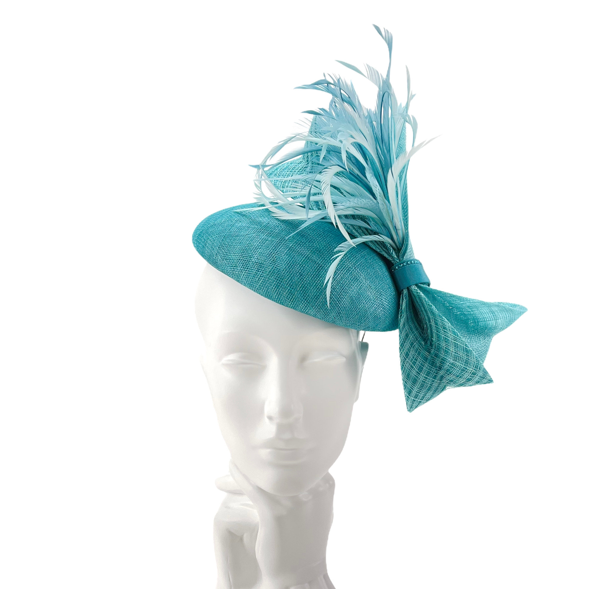 Wedding Fascinator Hat in Teal 