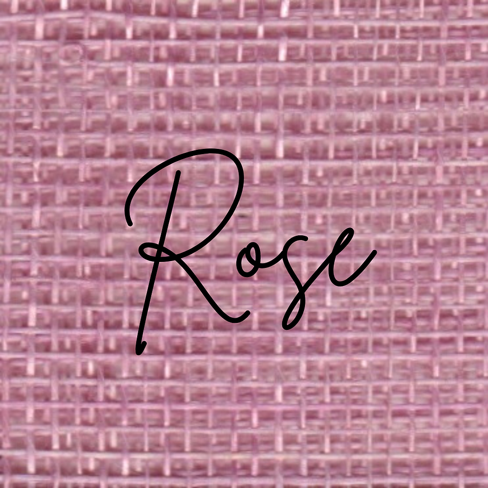 Rose sinamay fabric swatch — available for bespoke hat orders at Marvellous Millinery, Winchester