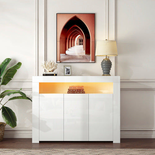 Thumbnail: Modern Luxe LED Sideboard Storage Cabinet