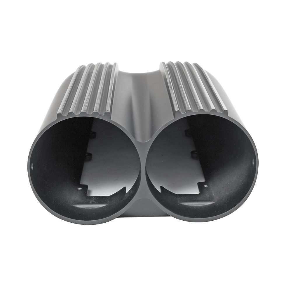 Thumbnail: Finned Polished Aluminum Shot Gun Style Air Scoop