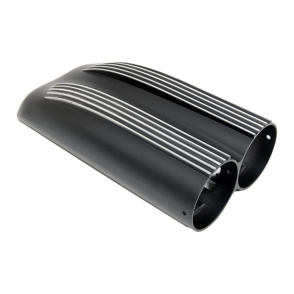 Thumbnail: Finned Polished Aluminum Shot Gun Style Air Scoop