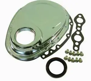 SBC OEM Style Steel Timing Chain Cover – Chrome