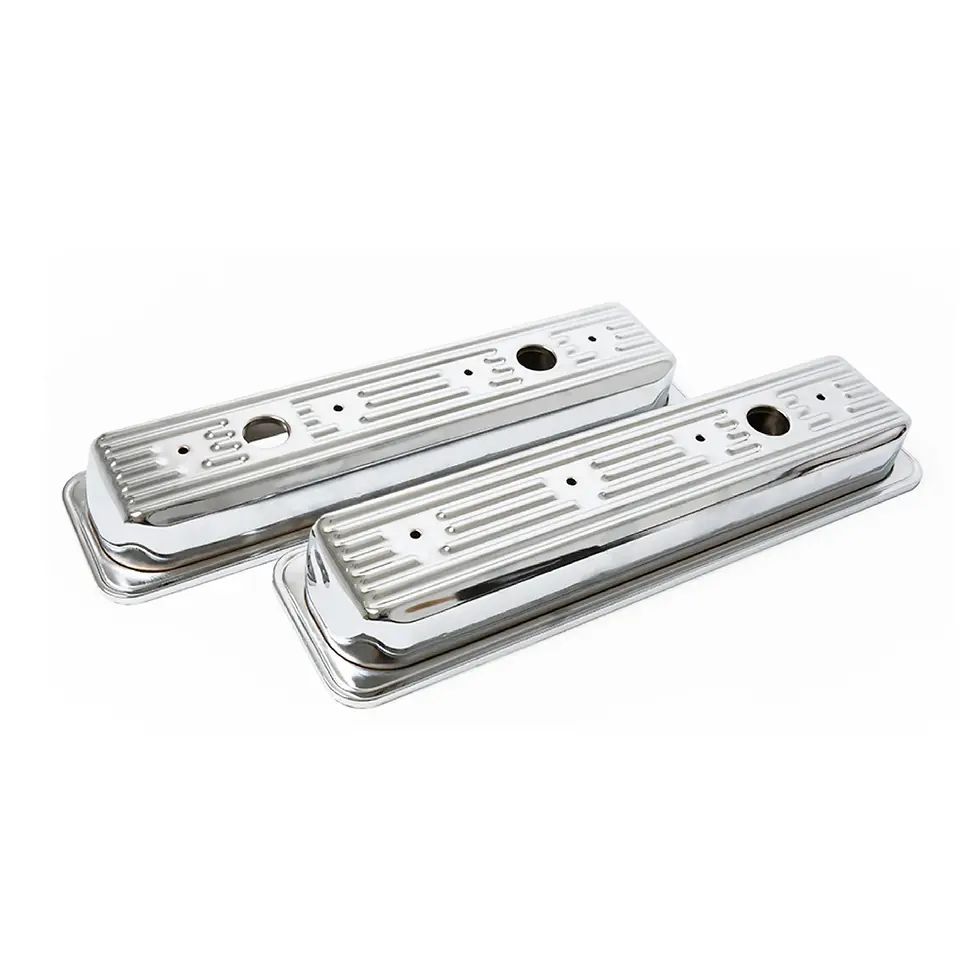 1987-00 SB Chevy Valve Covers Center Bolt V8 – Chrome