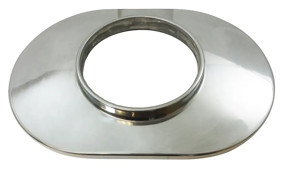 Thumbnail: 15″ x 2″ Plain Billet Aluminum Oval Air Cleaner Set