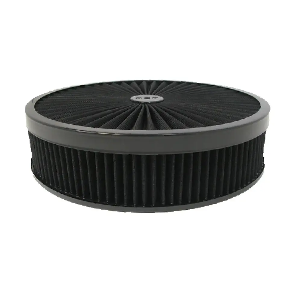 Thumbnail: 14″  W/ Black Lip Round Super Flow Air Cleaner Set