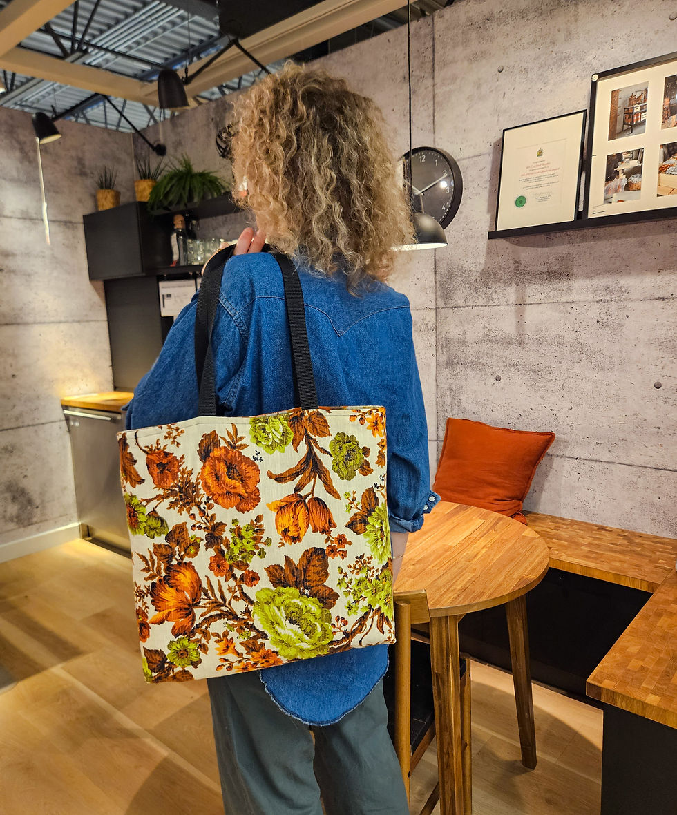 Thumbnail: MCM warm tone floral & 1960s floral | Vintage reversible BAG BAG