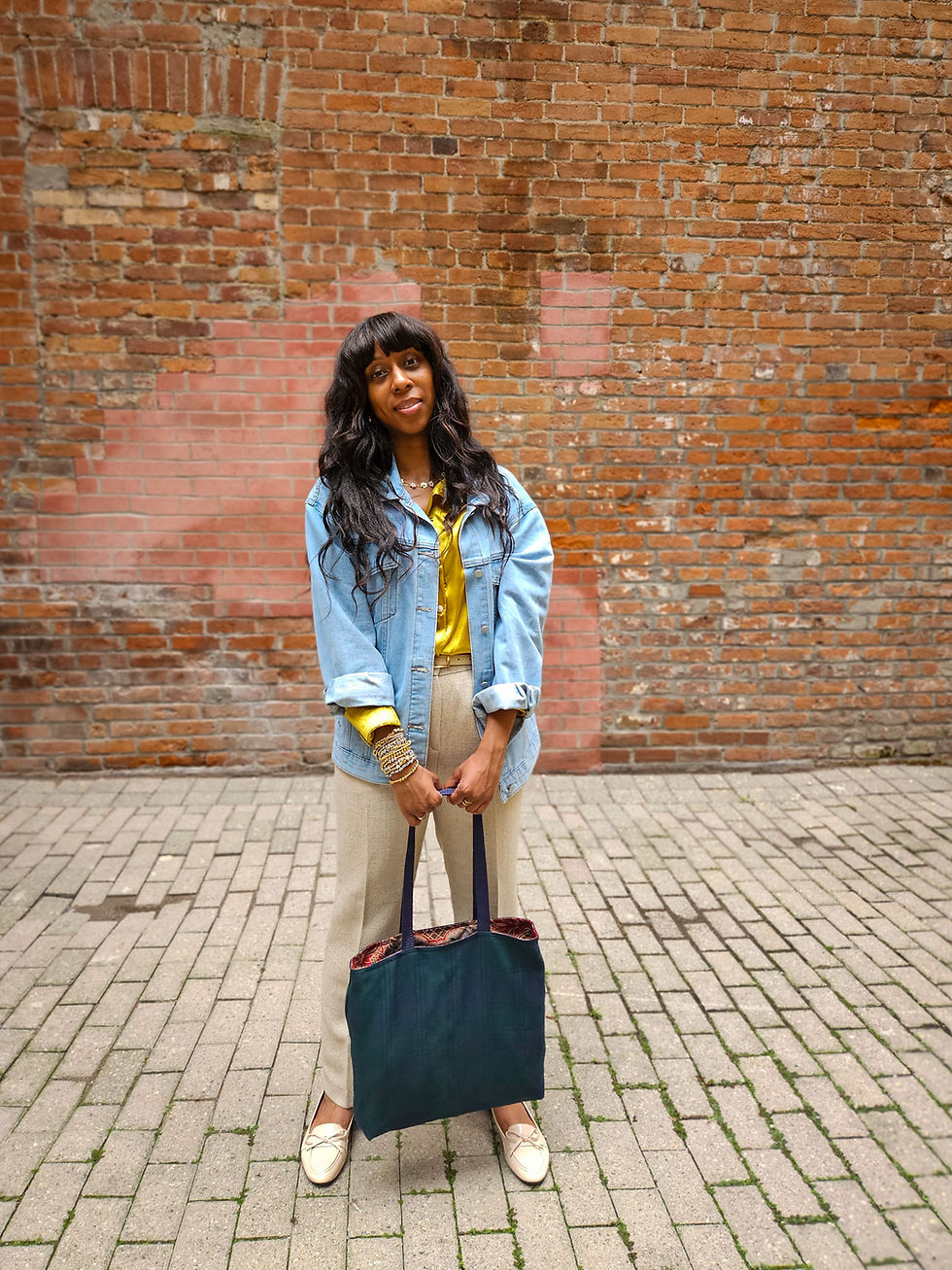 Thumbnail: Vintage Waverly floral & Black watch tartan | Reversible tote