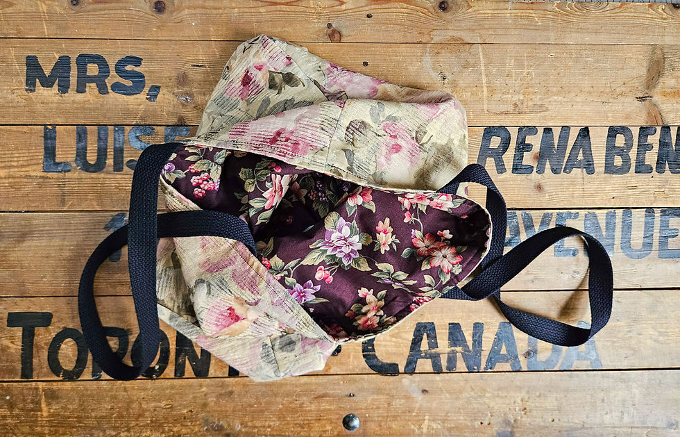Thumbnail: Watercolor floral & Deep red wine floral | BAG BAG handmade in Canada