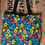 Thumbnail: 1960s Flower Power & Black | Reversible Vintage Tote BAG BAG