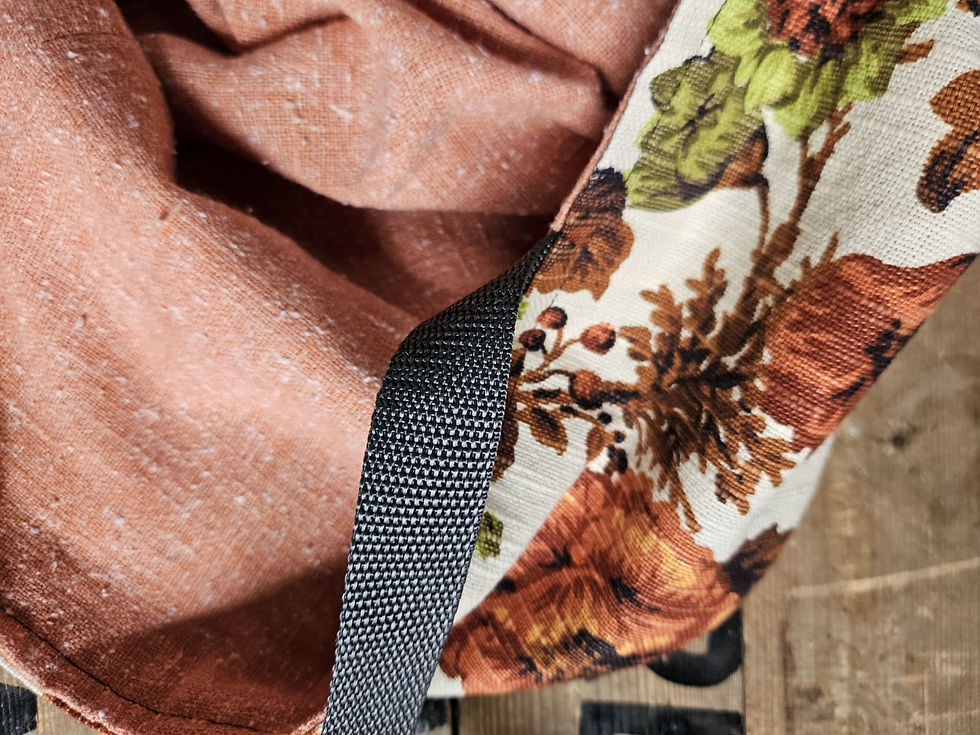 Thumbnail: Vintage reversible BAG BAG Handmade Canada