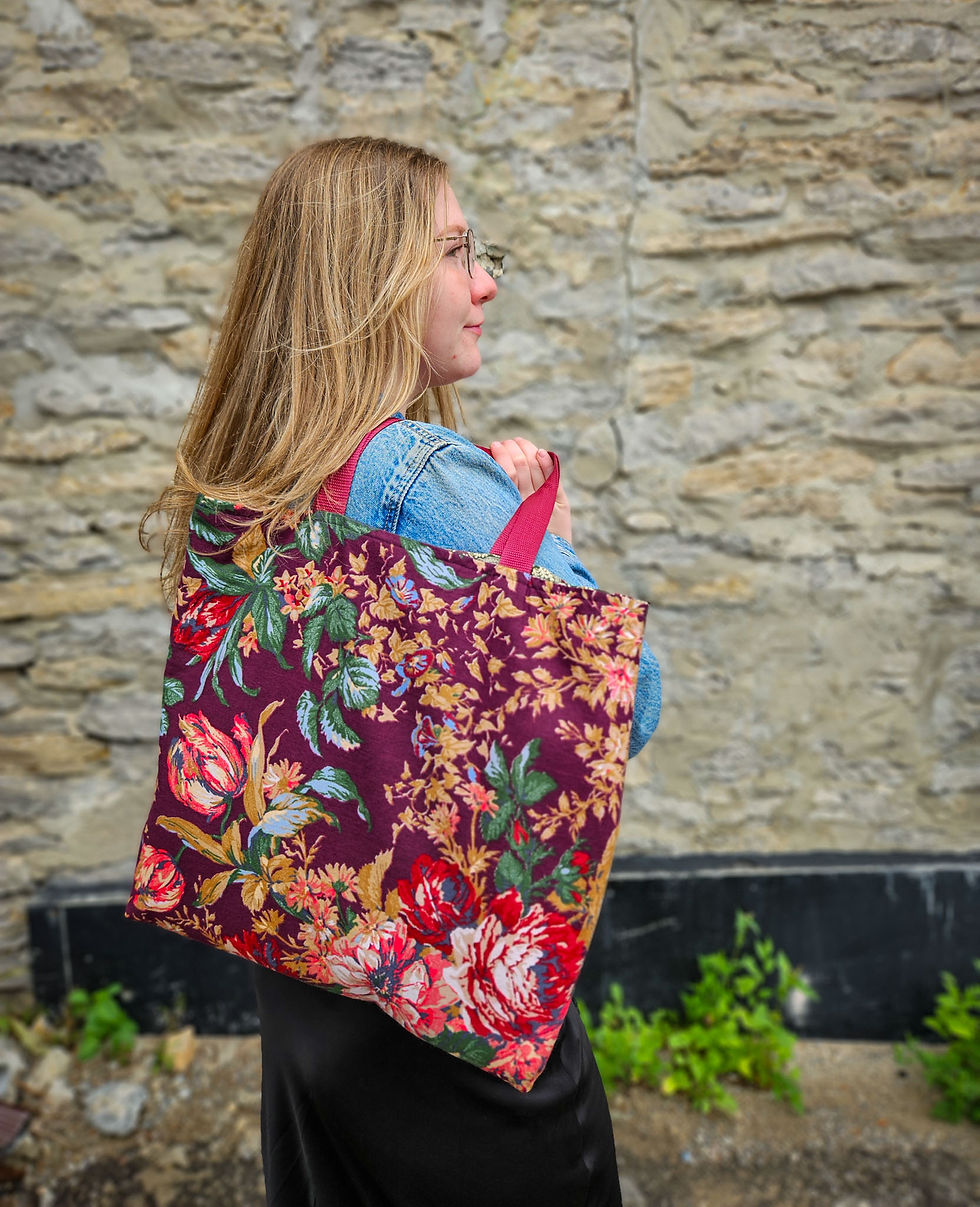 Thumbnail: 1980s large floral print & 1970s paisley | BAG BAG by Urban Orchard
