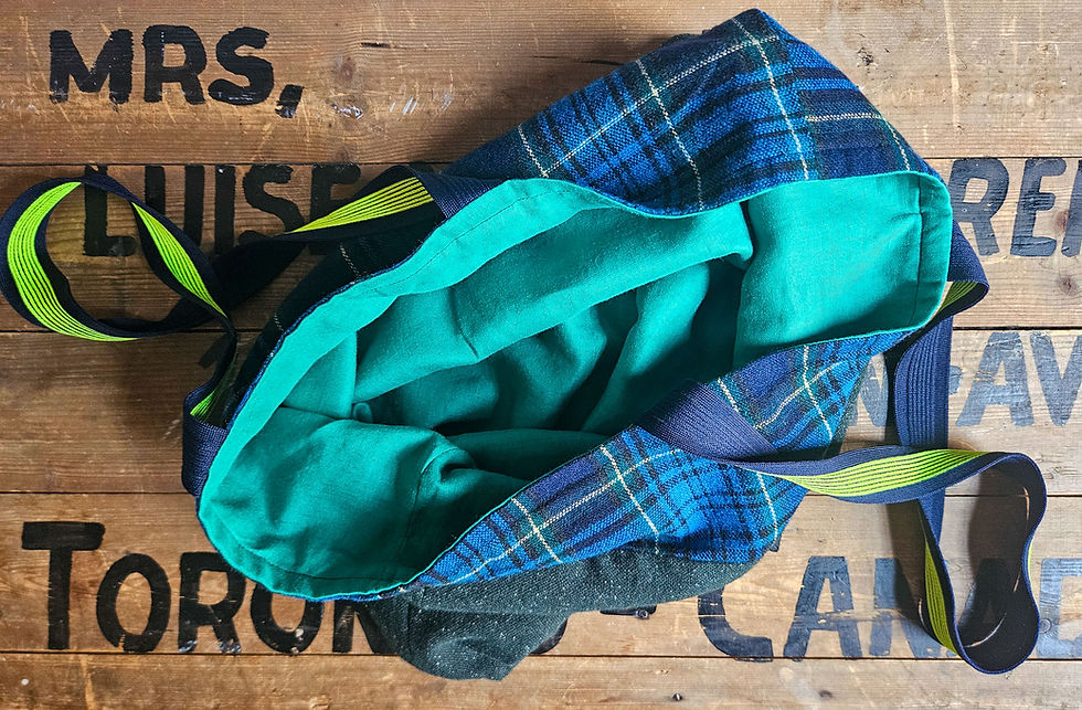 Thumbnail: Tweed, Tartan & Linen | Vintage BAG BAG reversible tote