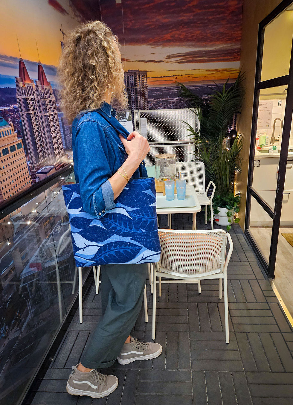 Thumbnail: Indigo blue & green roses | BAG BAG by URBAN ORCHARD