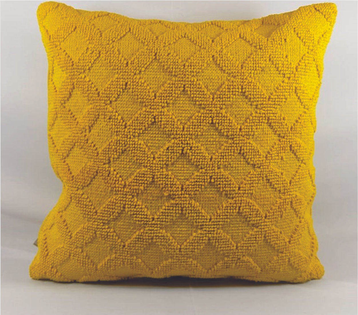 Yellow Mini Looped Handloom Pillow