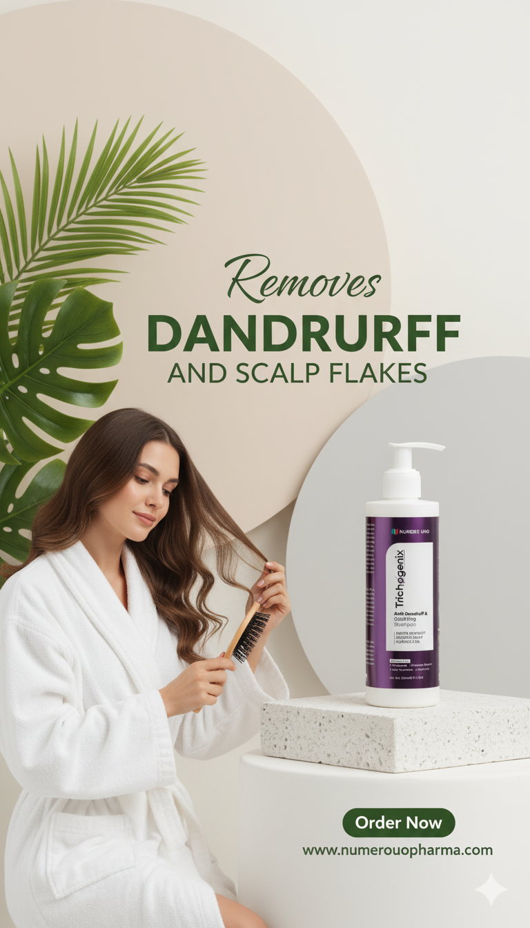 Trichogenix shampoo for dandruff and flakes