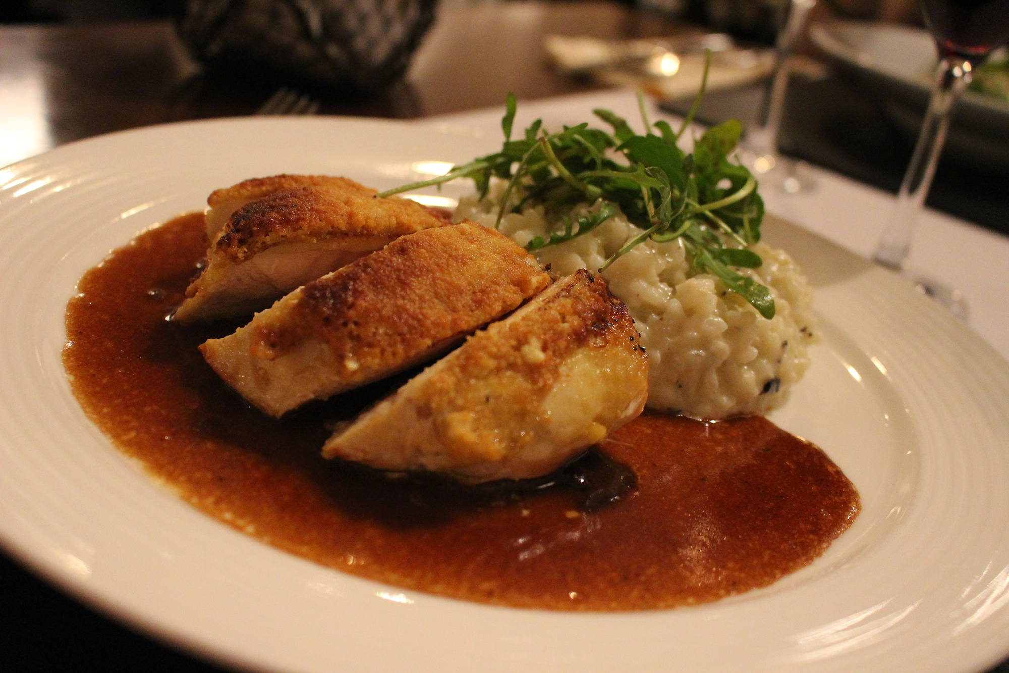 Filet de poulet jaune et risotto