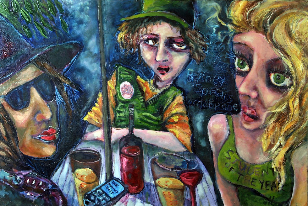 CALLEN Fran-The Drummer Quit-oils on canvas-90cmx60cm-2010