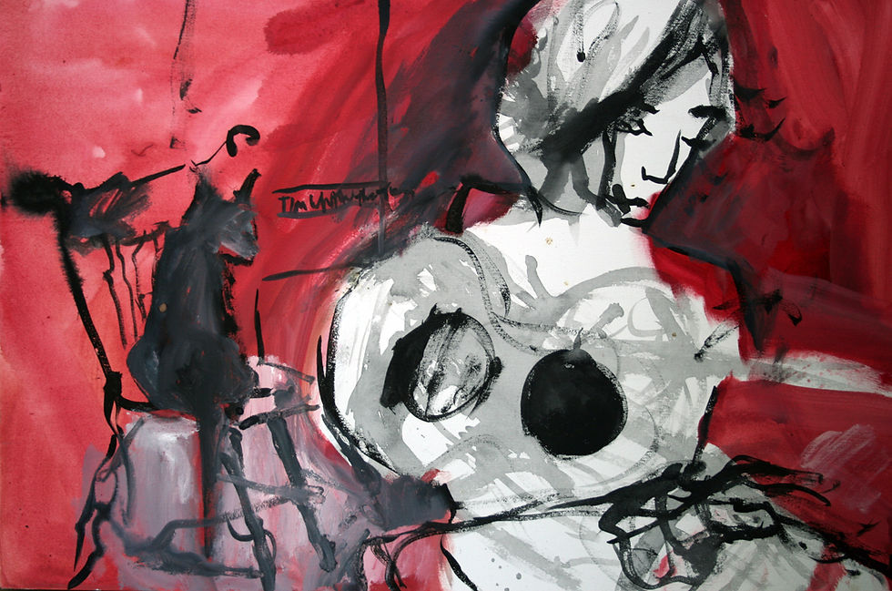 Fran Callen_The Turning_Acrylic and ink on canvas_60cmx90cm_2009