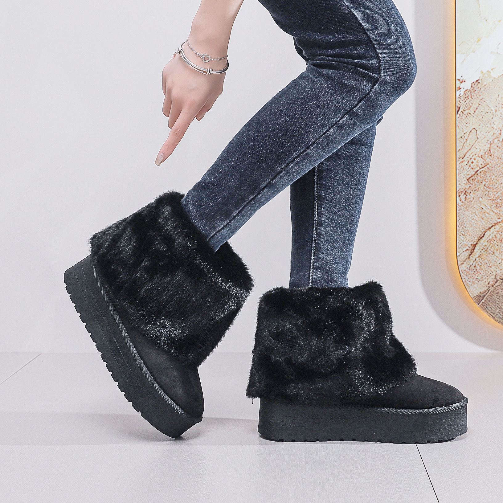 BOTTINES FOURREES 6467