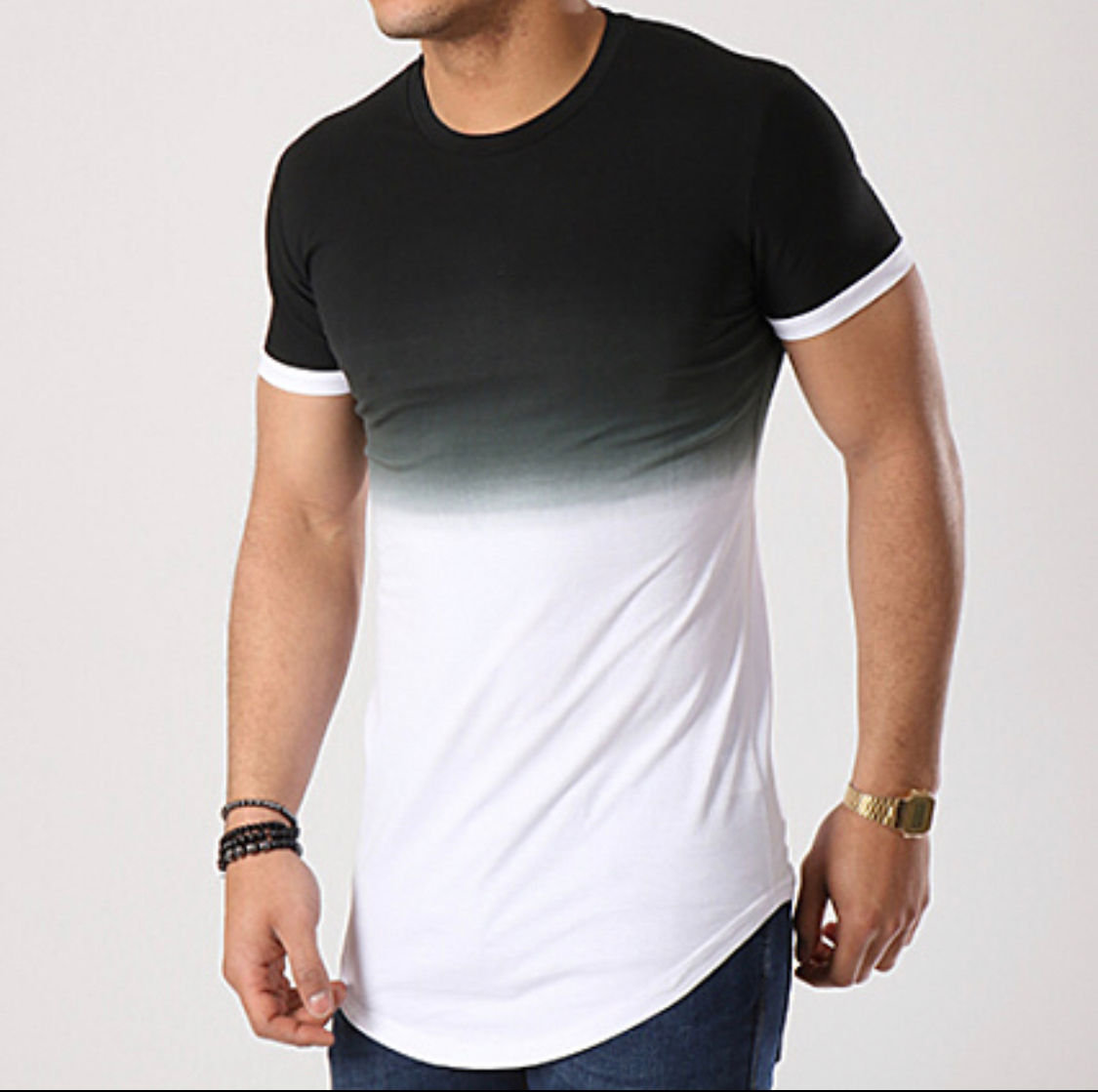 T-SHIRT JOHN-H 143 NOIR/BLANC