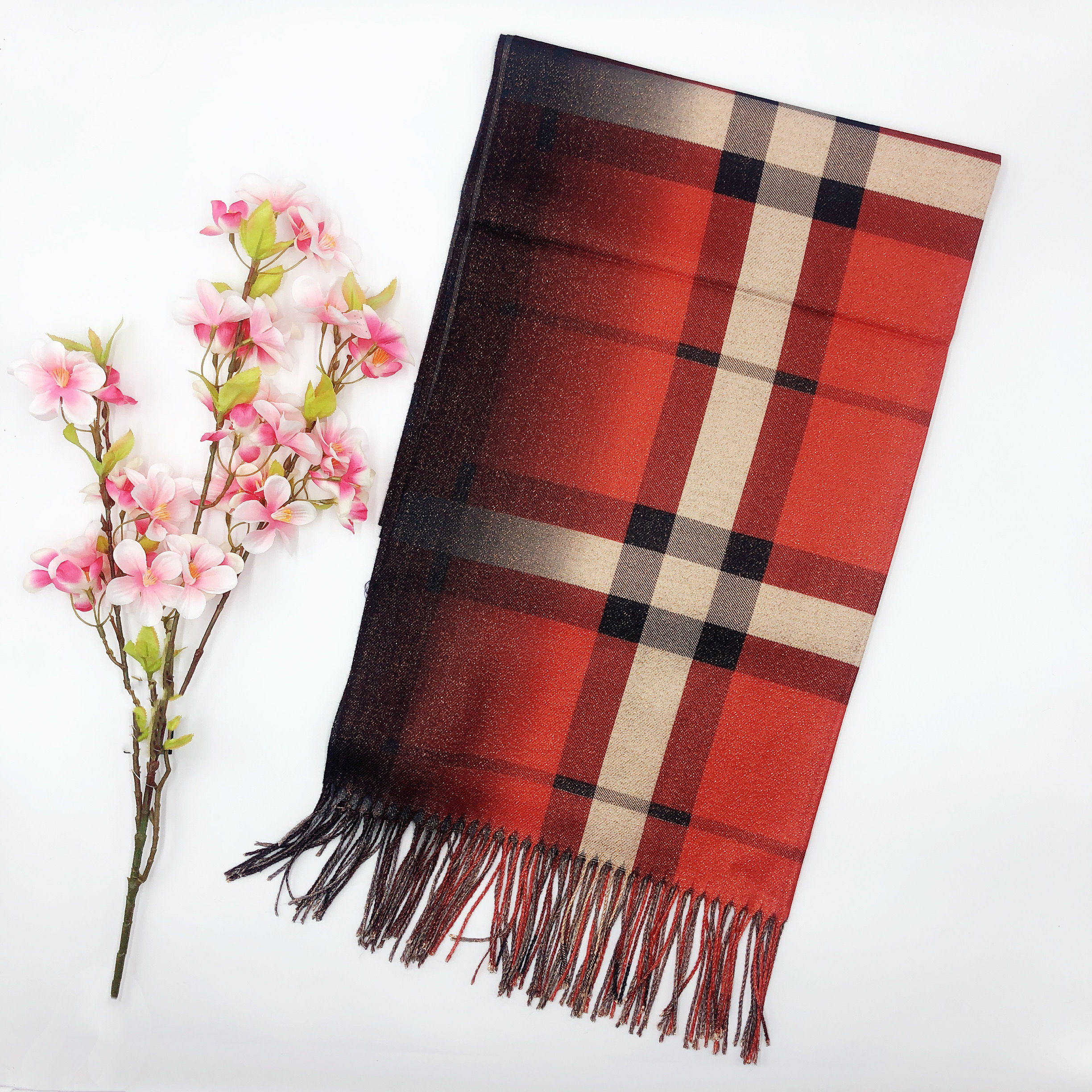 ÉCHARPE BRILLANTE DOUBLE FACE