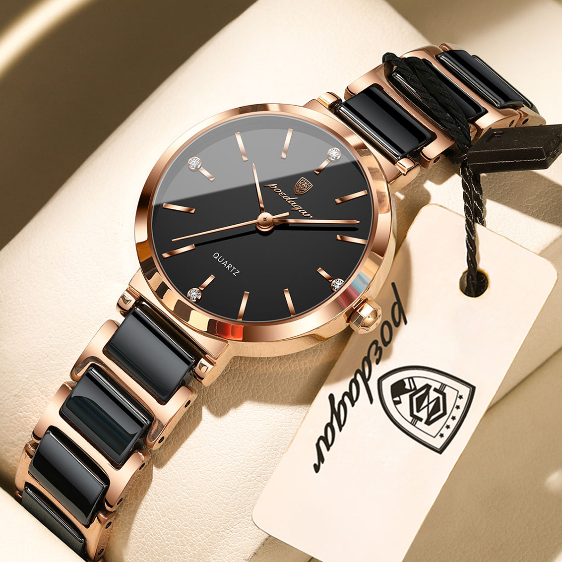 POEDAGAR Top Diamond Luxury Watch For Woman High Quality Waterproof Ladies Quart