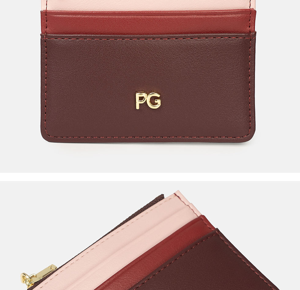 Thumbnail: PG Ladies Wallet Ultra Thin Design Contrasting Color Splicing Design Large Capac