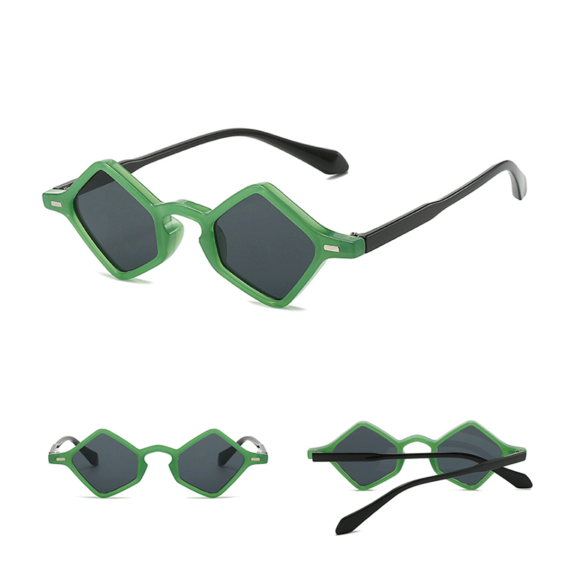 Thumbnail: New Fashion Ins Popular Small Polygon Square Sunglasses Women Clear Ocean Lens S
