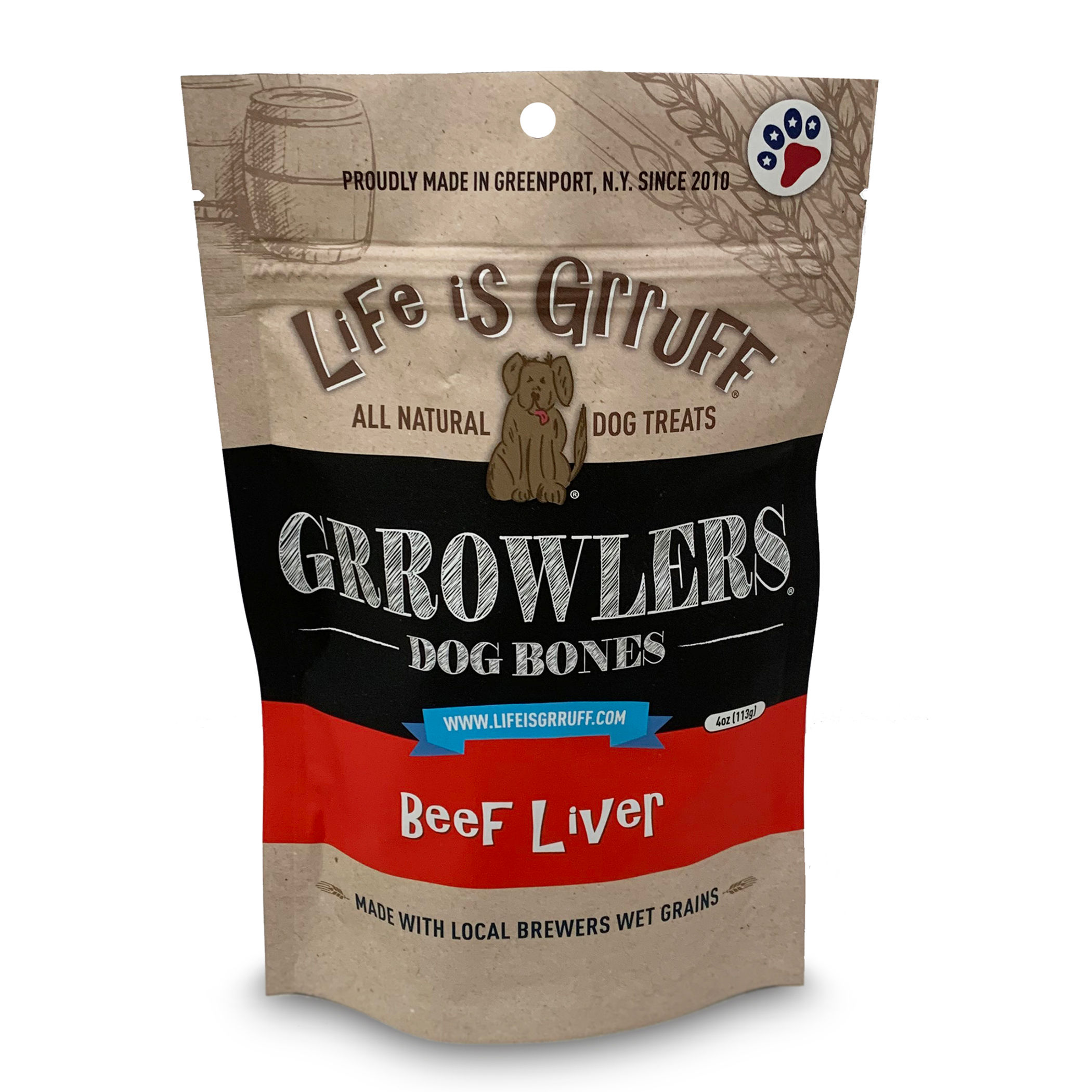 4 oz. Grrowler's Dog Bones: Beef Liver