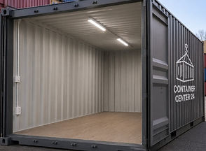 Container Elektrik - Unterverteiler, Stromanschluss und LED-Beleuchtung - Wannenleuchte im Container
