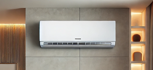 DALL·E 2024-11-18 12.35.57 - A modern apartment interior featuring a sleek wall-mounted HV