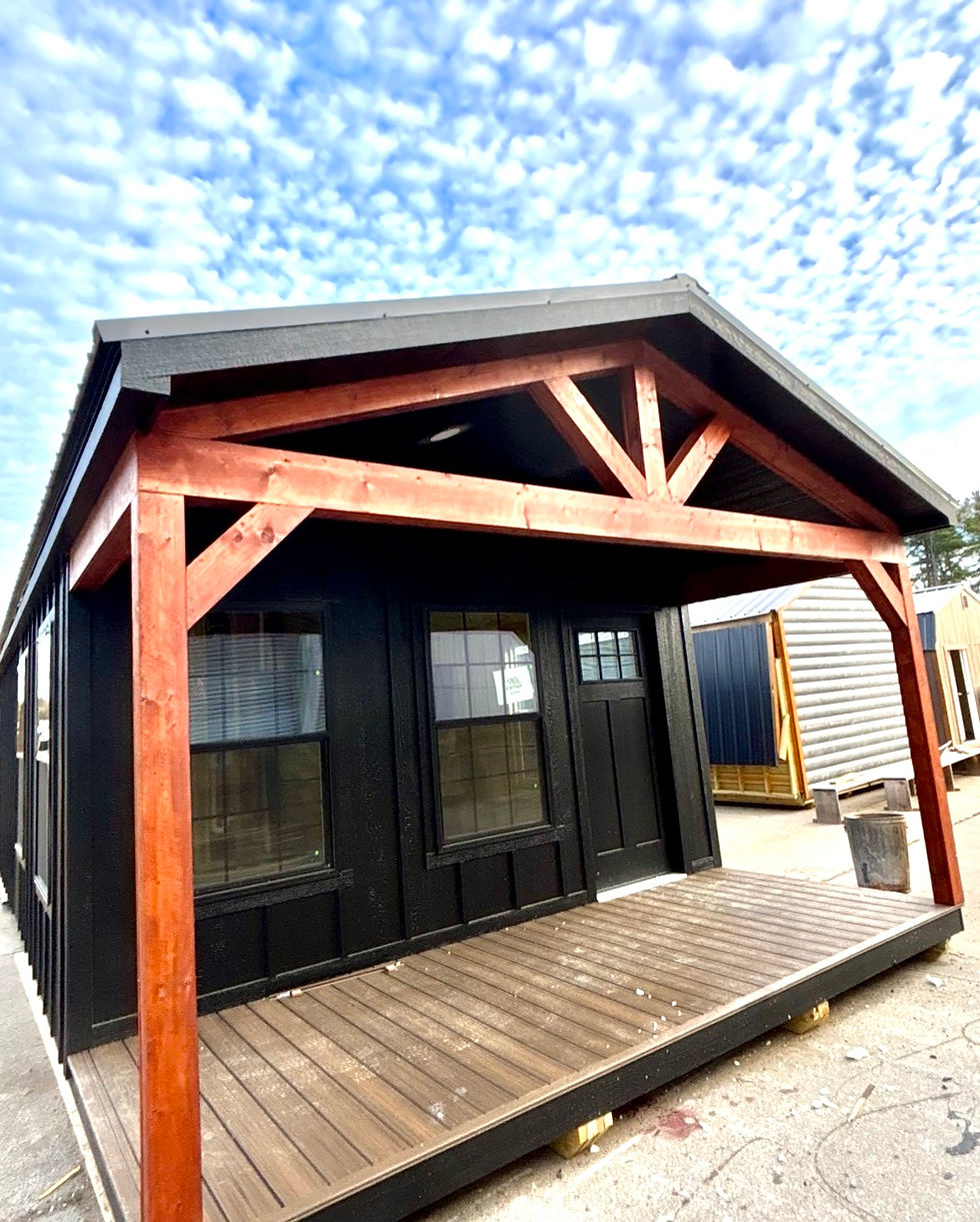 Thumbnail: 16x40 Open Beal Porch Cabin b&b siding  shell $25,638 or finished $58,888
