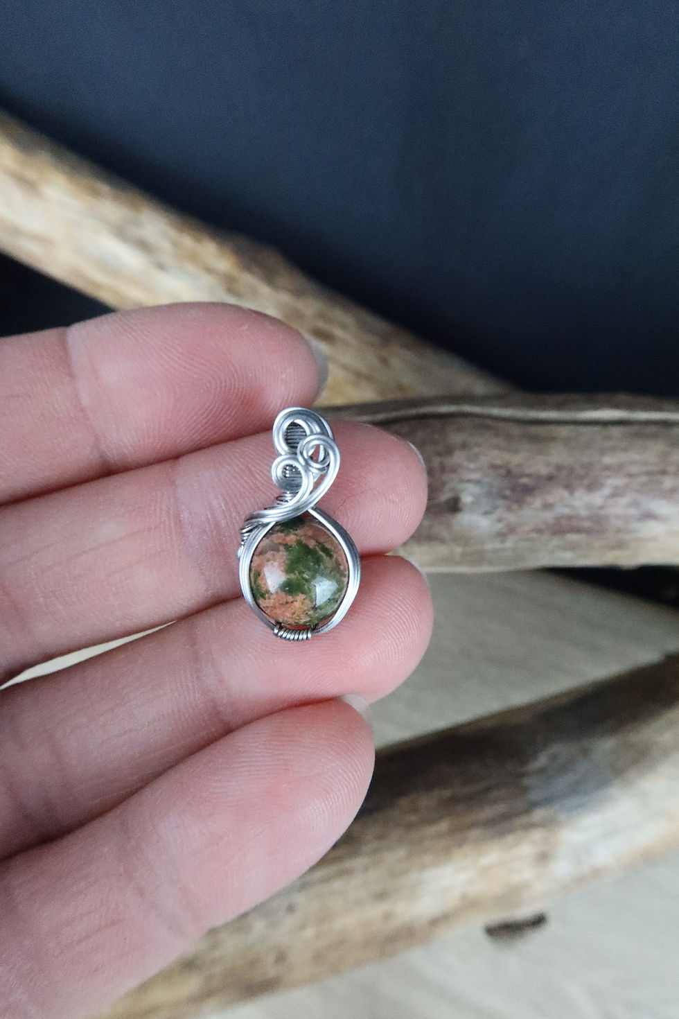 Miniature : Pendentif Unakite